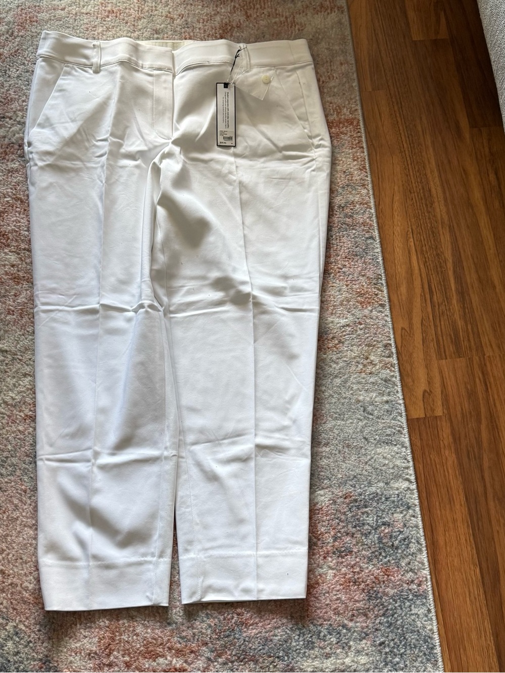 Lane Bryant White Ankle Crop Dress Pants